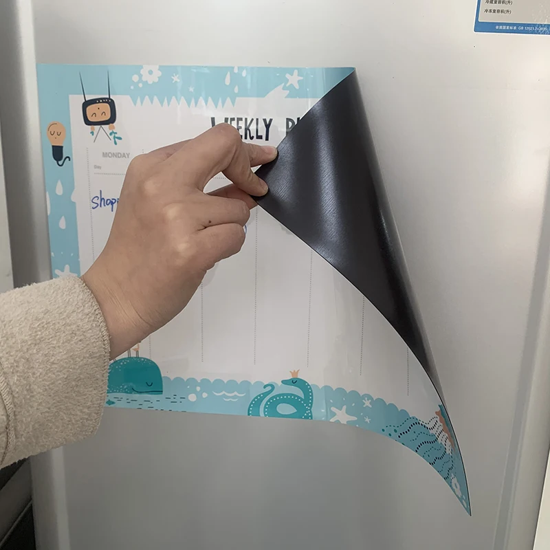 Customized Dry Erase Fridge Magnetic Calendar White Board Magnetic Calendar for Refrigerator Wall Home Kitchen Decor