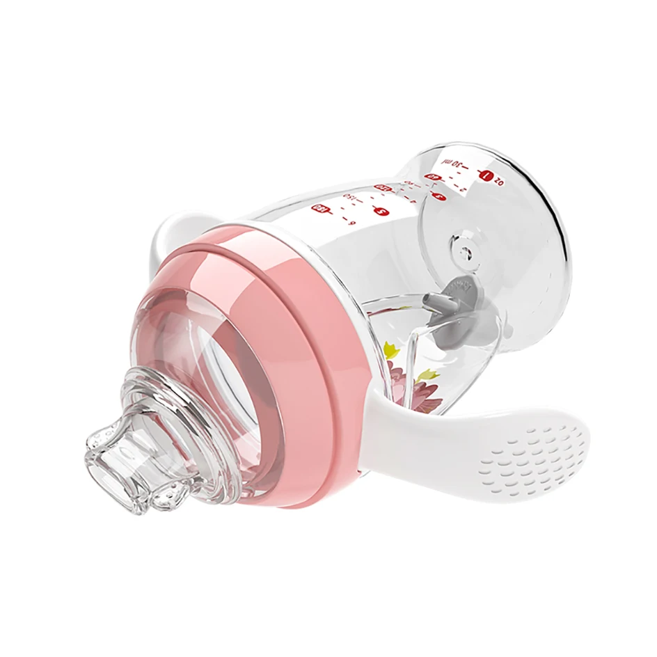 
Baosheng 280ml 10oz kids training Baby BPA free SIPPY CUP Tritan Water Bottle Feeding Spill Proof Babies Sippy Cup 