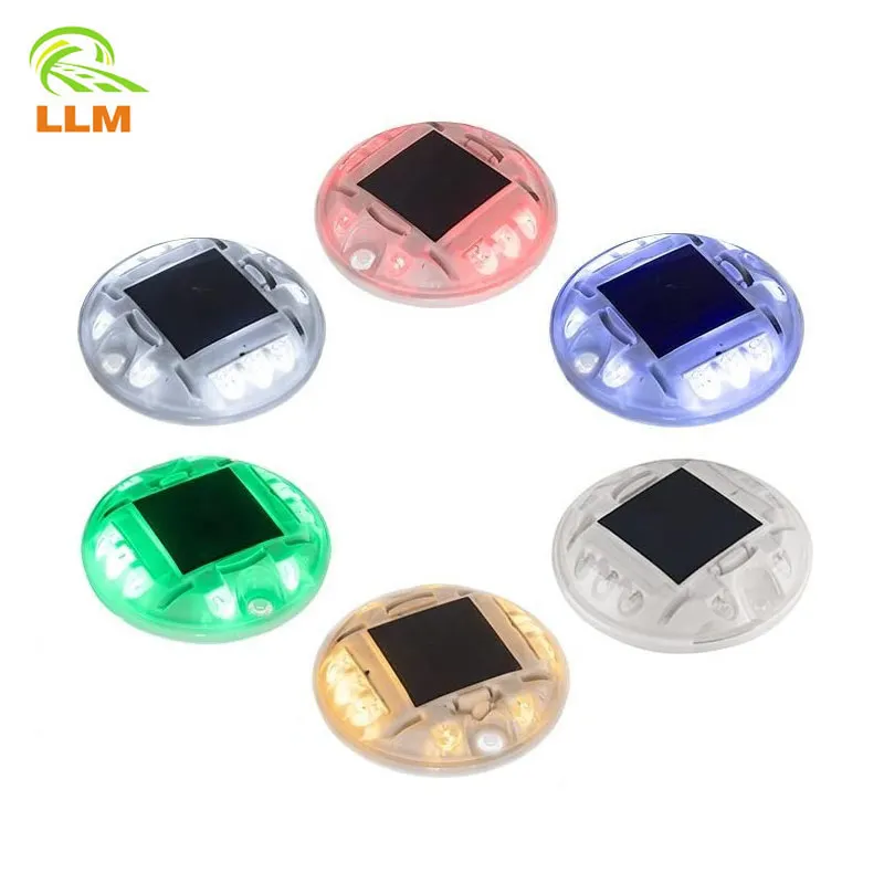 Round Shape PC Pavement 360 Green Oval Plastic Ip68 Light 10 Led Marker Hemisphere Raised Shape Power Cat Eye Solar Road Stud