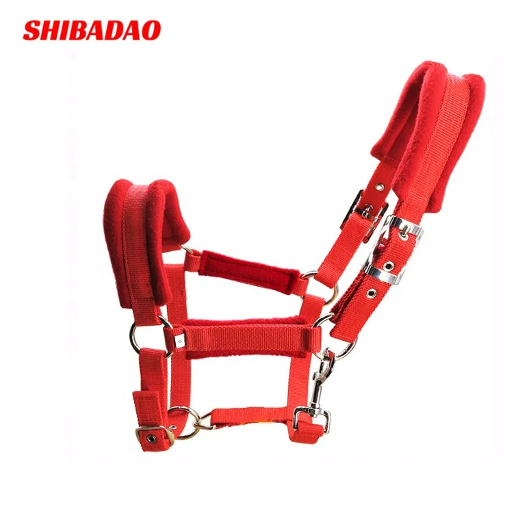 
Soft Adjustable Horse Riding Halter With Bit and Fixed Rein Belt Horse Bridle 