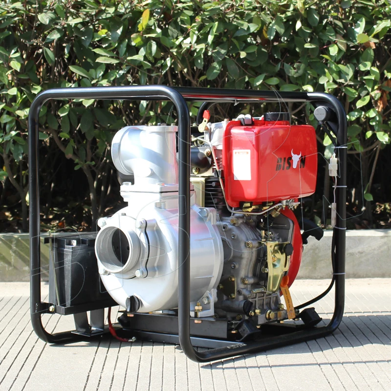 Bison(China) 4 Inch 186F Single Cylinder Diesel Engine Water Pump Agriculture Diesel Water Pumps