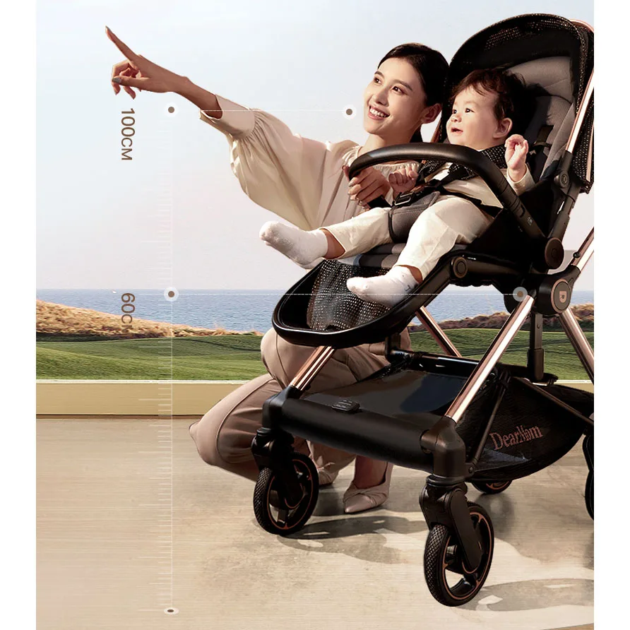 safety & Smooth Ride high landscape american 2 in 1 carrycot baby buggy pram