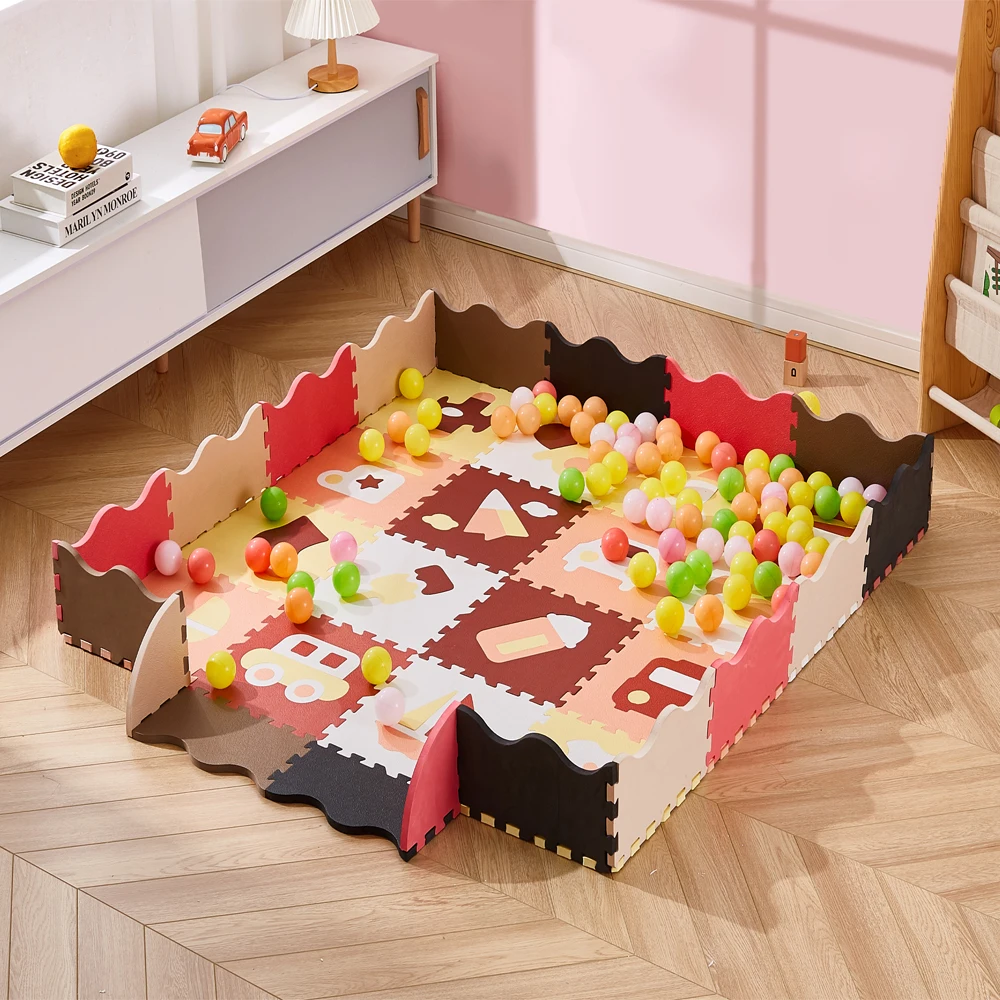 30*30 60*60cm 1.2cm waterproof floor Interlocking tatami eva foam Cartoon graphics puzzle bbaby play mat for kids soft eva child