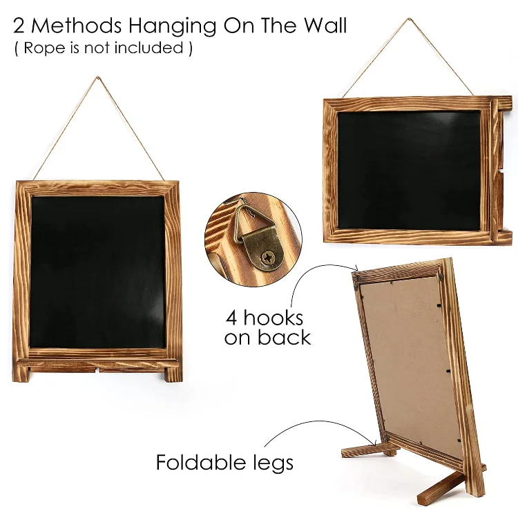 hot sale natural solid pine vertical wooden frame blackboard magnetic chalk board easel for wedding home decor