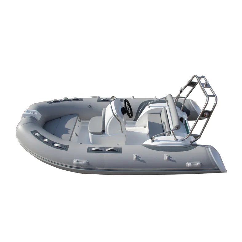 Family use small tender inflatable fiberglass hull rib 390 boat with outboard engine