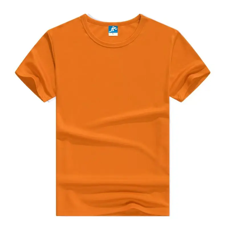 High quality 11 colors solid 170 grams Polyester T-Shirt blank Plain blank men and women quick dry Custom OEM T- Shirts