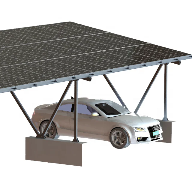 Aluminum Car Parking Solar Structures PV Panel Carport Mounting Supports