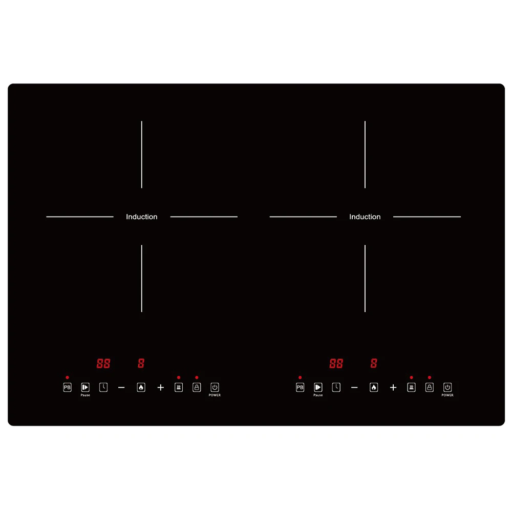 Кухонная электрическая двойная индукционная варочная панель с сенсорной панелью, комбинированная плита с 2 пластинами, плита для дистрибьюторов