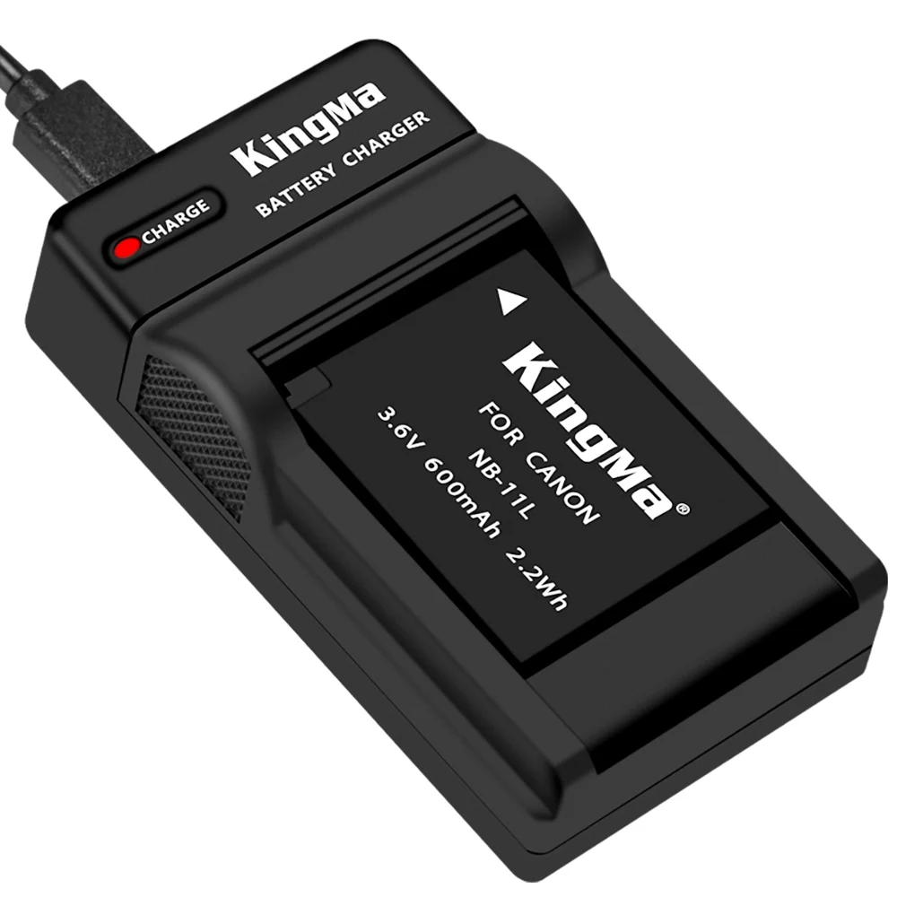 KingMa NB-11LH 600mAh battery and single Fast Charger for Canon IXUS 180/240/245/265/175 Camera