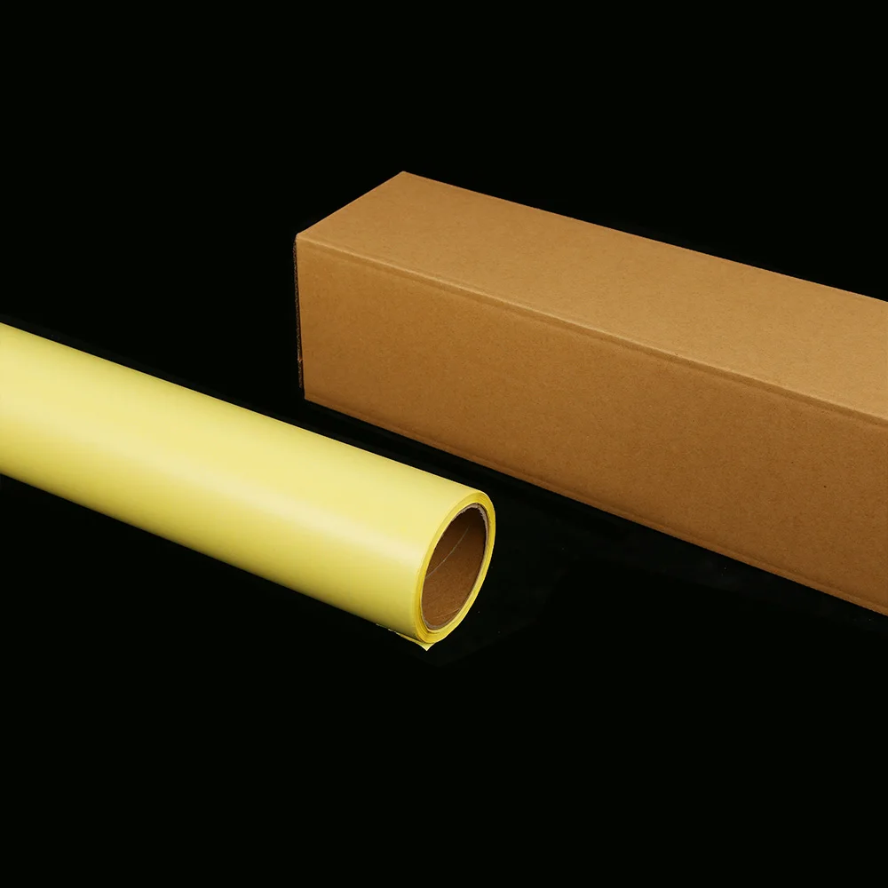 70um Matte Adhesive yellow liner paper Glossy PVC Self Adhesive Cold Lamination Film
