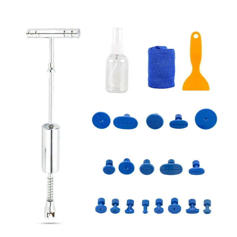 Hail Removal Tool Durable 18pcs Puller Tabs Painless Dent Repair Car Repair Supplies T Bar Puller Practical Tabs Slide