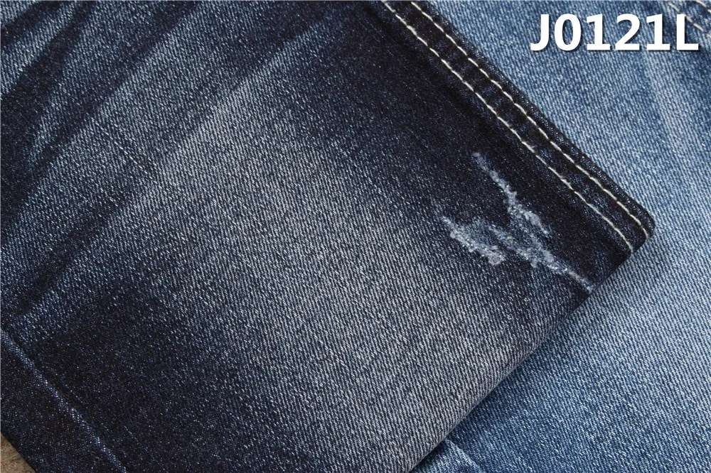 light slub open end yarn  jeans denim fabric 98%cotton 2% spandex stretch roll fabric