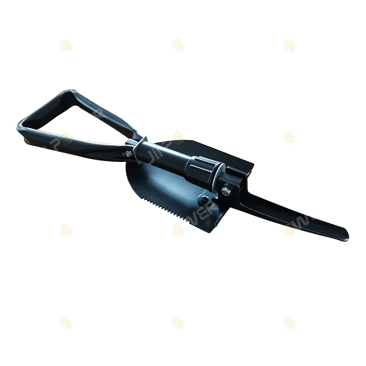JP16 ODM Multifunction Heavy Duty Carbon Steel Light Weight Folding Shovel with Triangular Handle