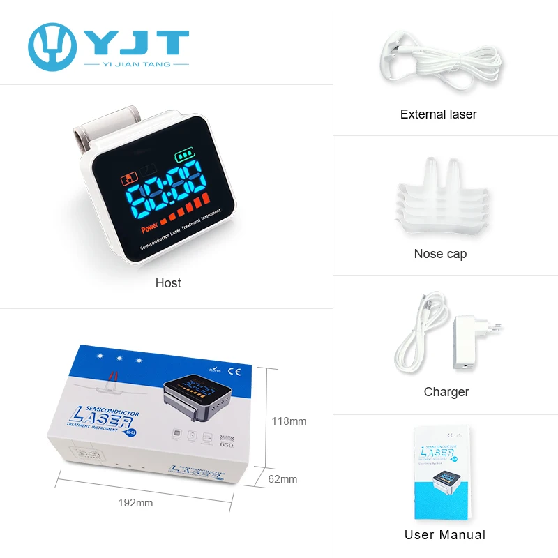 Latest Invention laser wrist watch 650nm Therapy High Blood Pressure rhinitis Watch