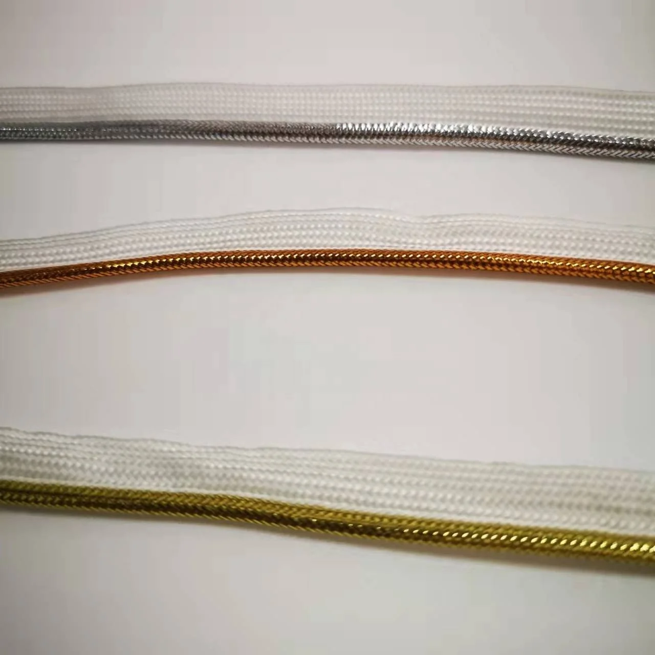 Stock Wholesale Rose Gold Piping Cord Lurex Piping Polyester Bias Piping Cord