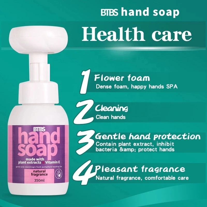 
OEM/ODM Flower Shape 350ml Kids Use Liquid Foaming Wash Hand Soap 