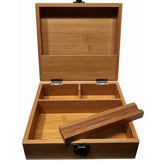 Blake & Lake Wood Stash Box with Rolling Tray