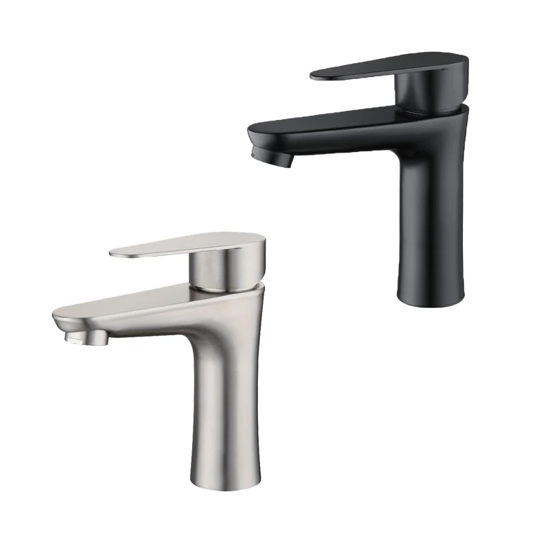 
bathroom round black basin faucets stainless steel mixers taps basin 