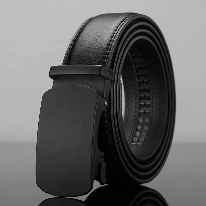 Kulanyane 100% Animal Genuine Leather Belt Buckle Black Belt For Man Ble Buckle Automatic Buckle