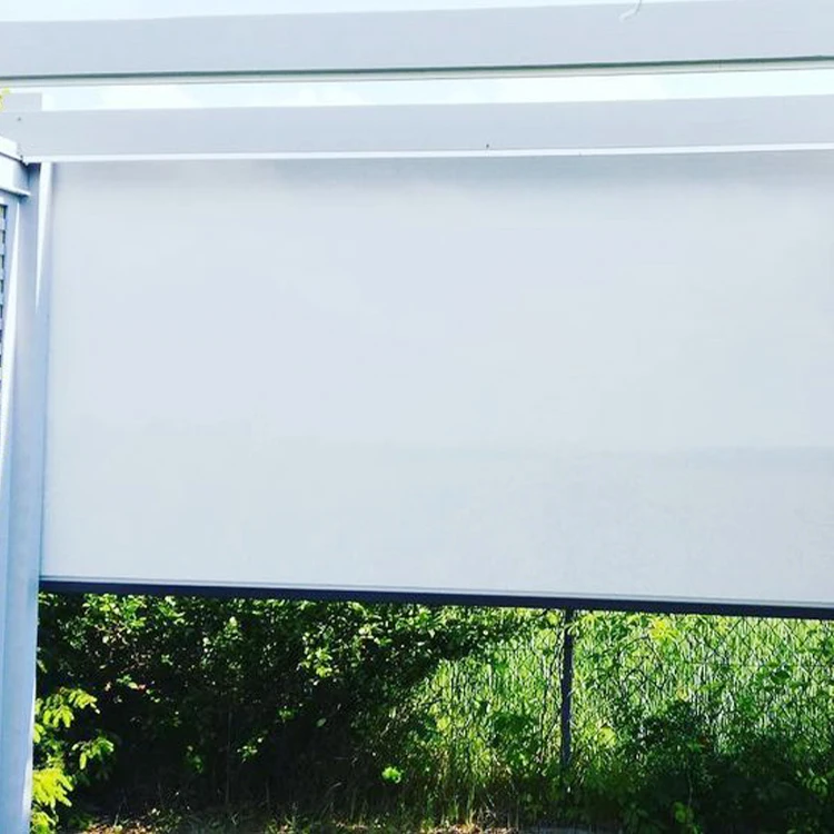 White Smart Zip Screen Blind Roller Shades,roller Fabric Garden Zipper Track ,sun Shading Modern Electric French Window Outdoor