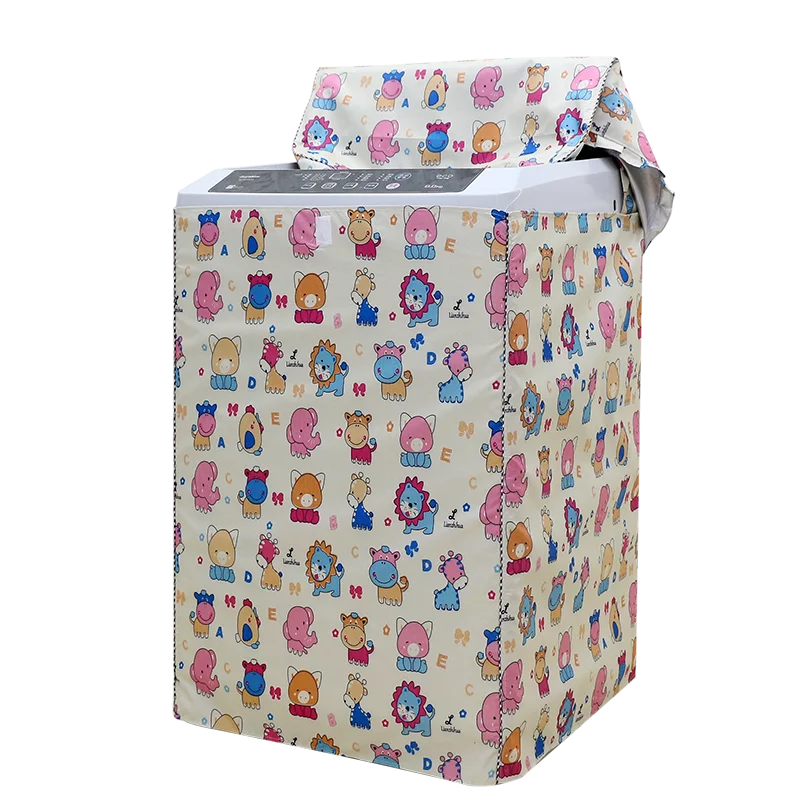 Storage universal cartoon drum washing machine cover cloth fresh single and double refrigerator dust cover towel