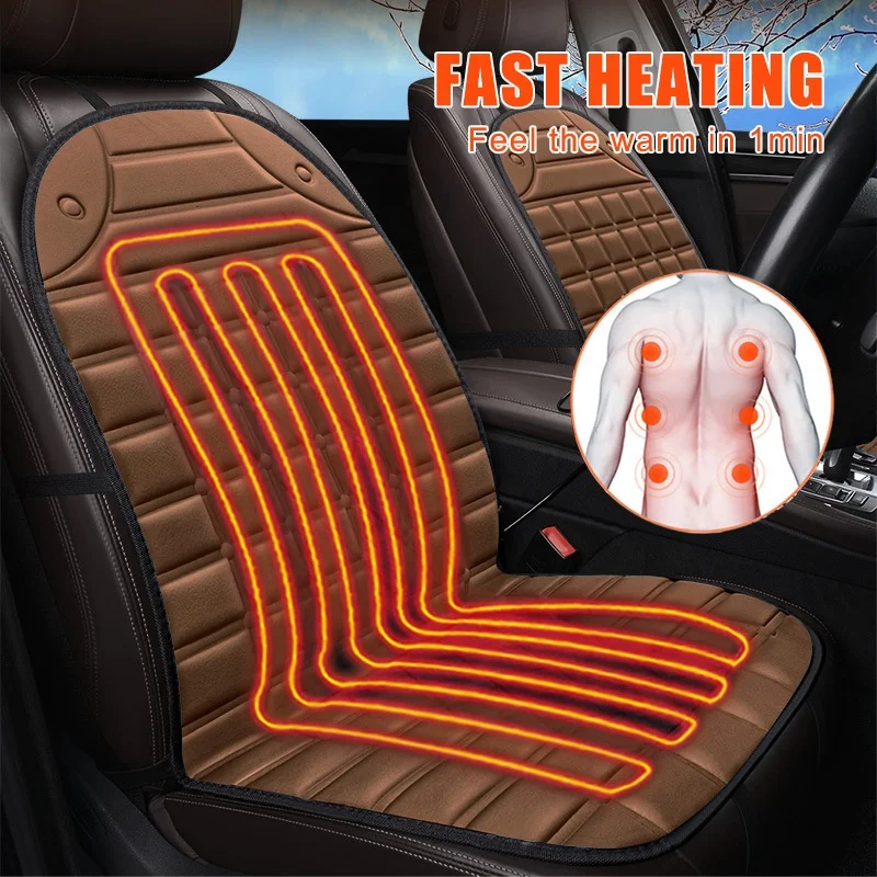 Car Heating Seat Cushion 2 Packs Comfortable Heated Seat Covers for Back and Seat in Winter / Cold Days  Fast Heating