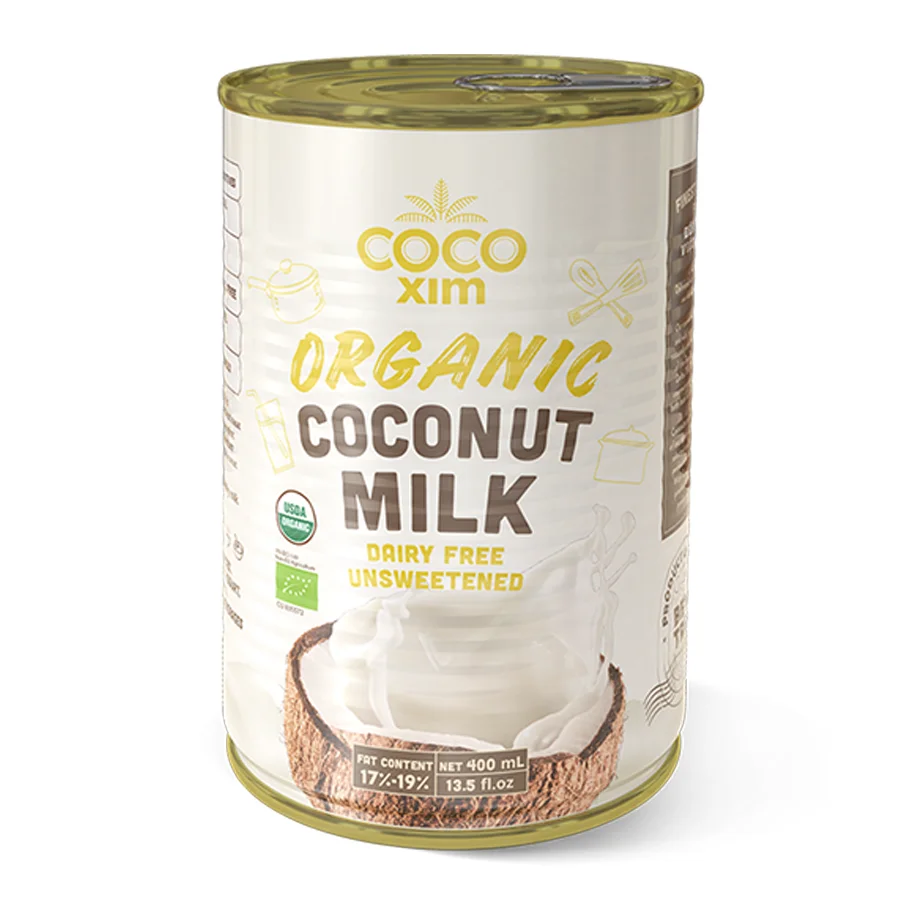 Organic Coconut cream - 400ml tin can-  Cocoxim - Made in Vietnam - Whatsapp: +84354669243 for free sample, OEM with small MOQ