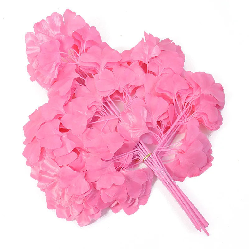 3D artificial decoration of ginkgo tree branches and leaves three-dimensional