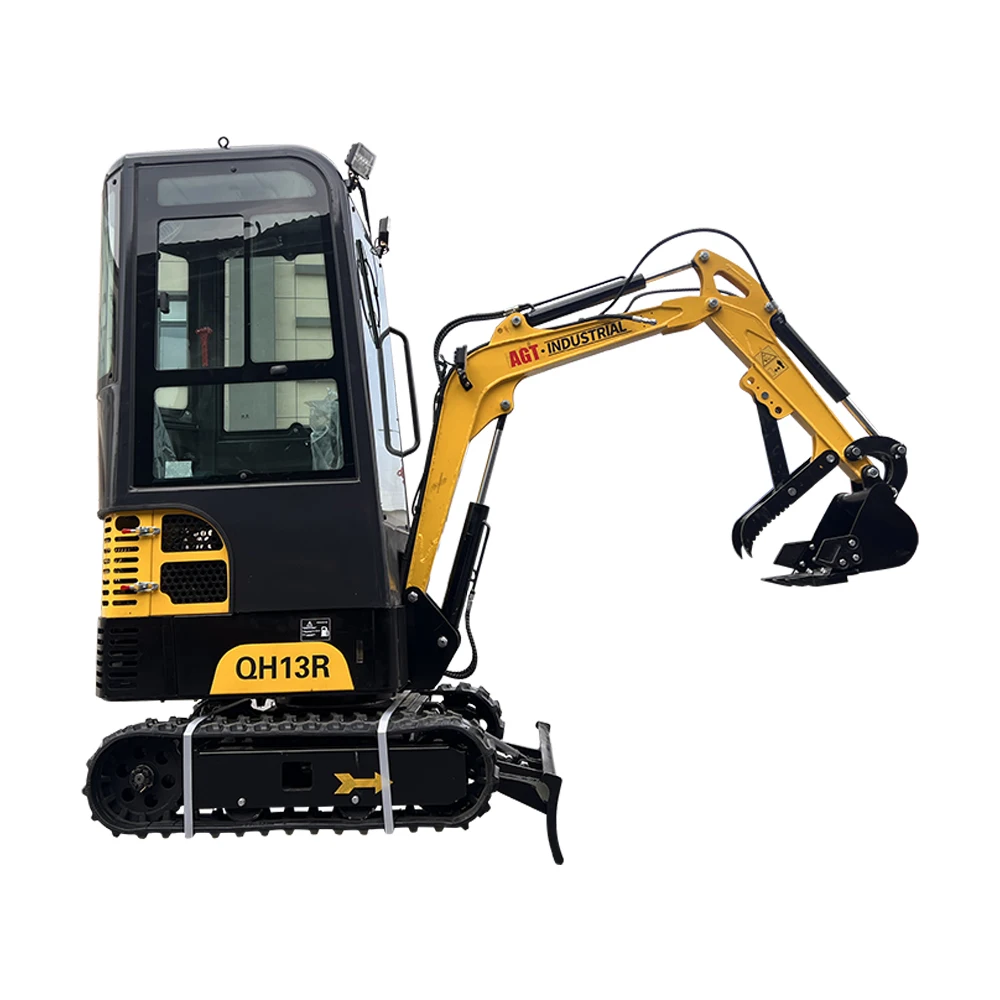 FREE SHIPPING! AGT QH13R 1.3 ton Excavator with Cab New Crawler Small Digger