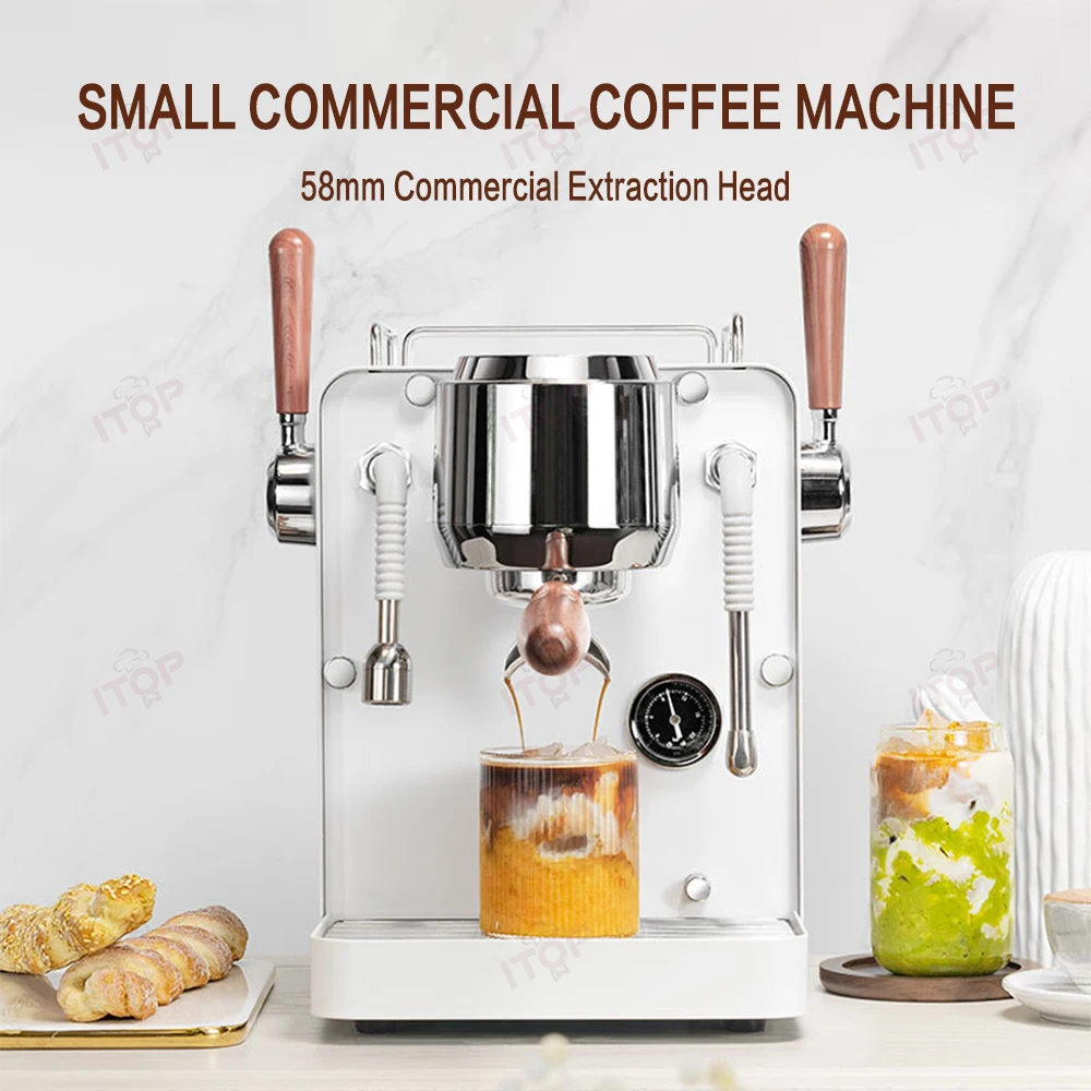 Factory Bestseller White Color Stainless Steel Abs Semi Automatic Espresso Coffee Machine