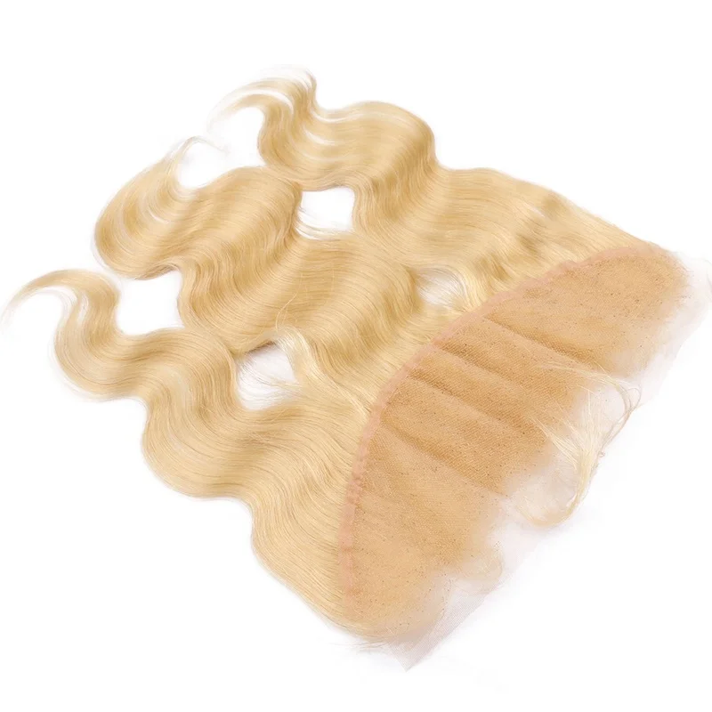 blonde 613# honey blonde white body wave straight weft and frontal wig closure