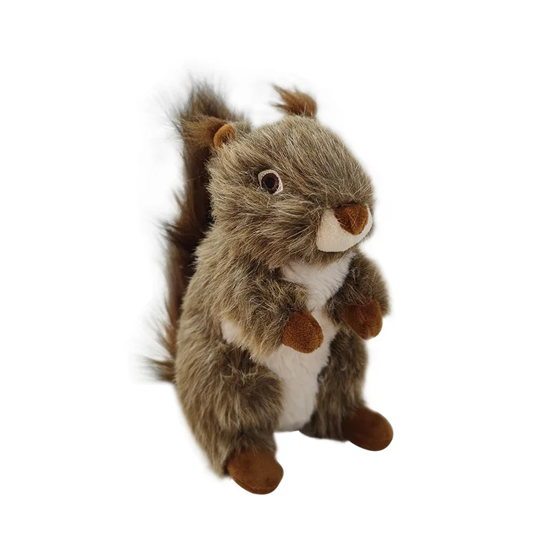 Simulation squirrel dog toy plush hunting toys for dogs hidden seek animals chew toy pet new fur supply