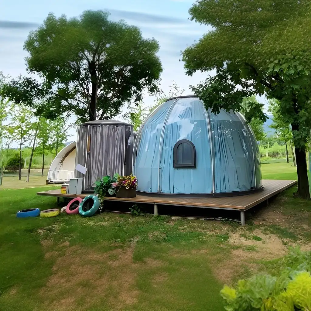 full house luxury camping dome geodesic transparent garden igloo round house