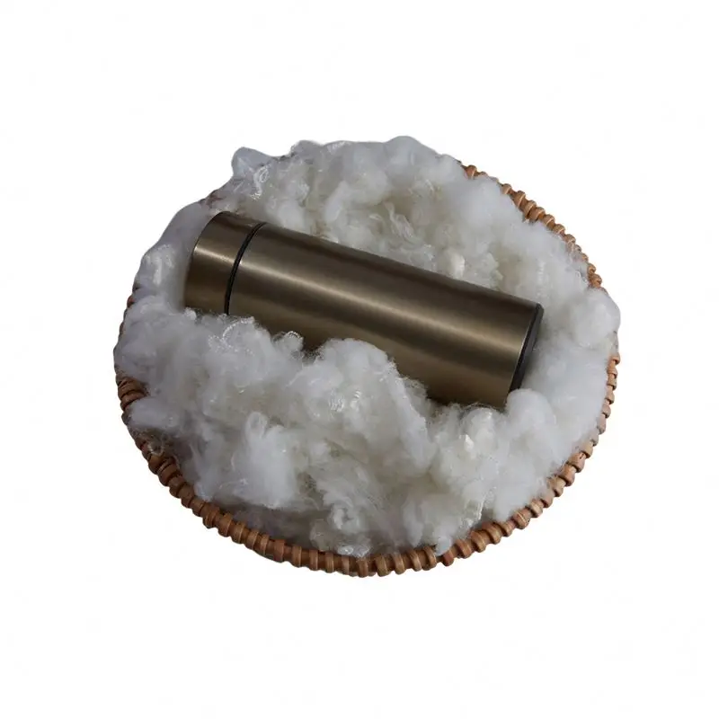 Recycled/Virgin 4denier white color 51mm Solid polyester fiber for Thermal bonding