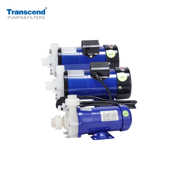 Transcend TMP Series Mini Chemical Pump for Caustic Soda Resistant CFRPP Electric Motor Plastic Sealless Magnetic Drive Pump
