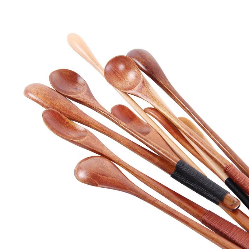 wholesale wood long handle spoon for honey