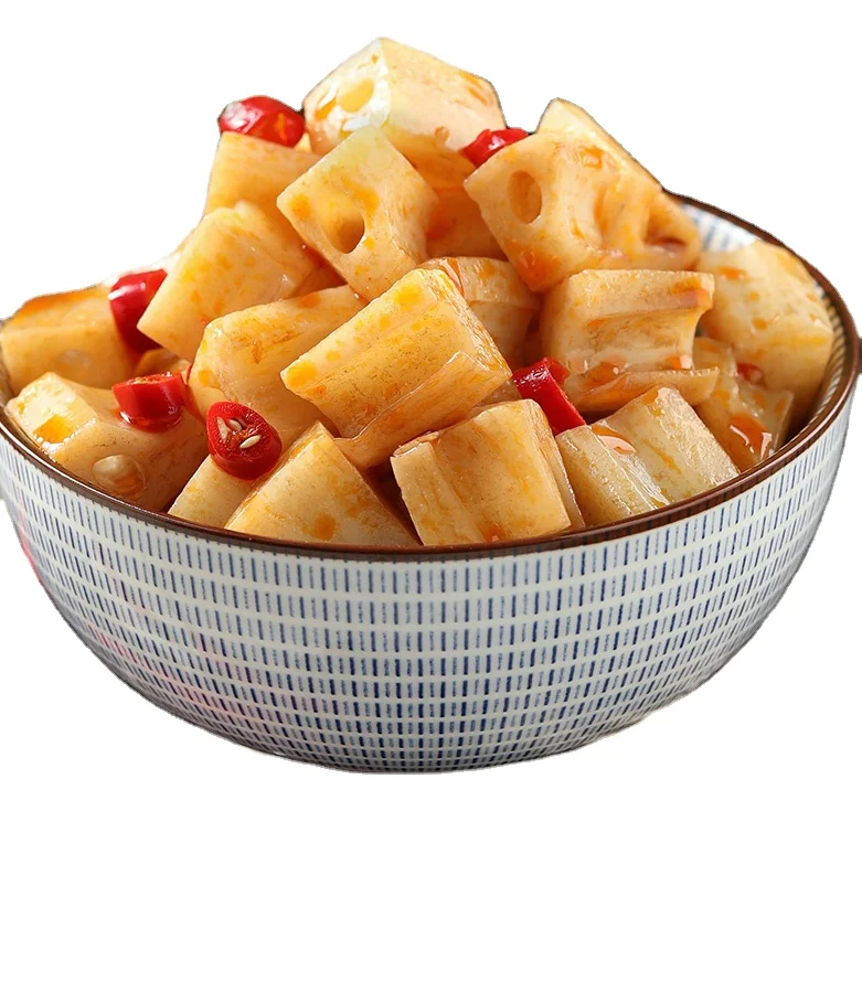 Popular yummy various spicy lotus root cheap vegatable healthy snack