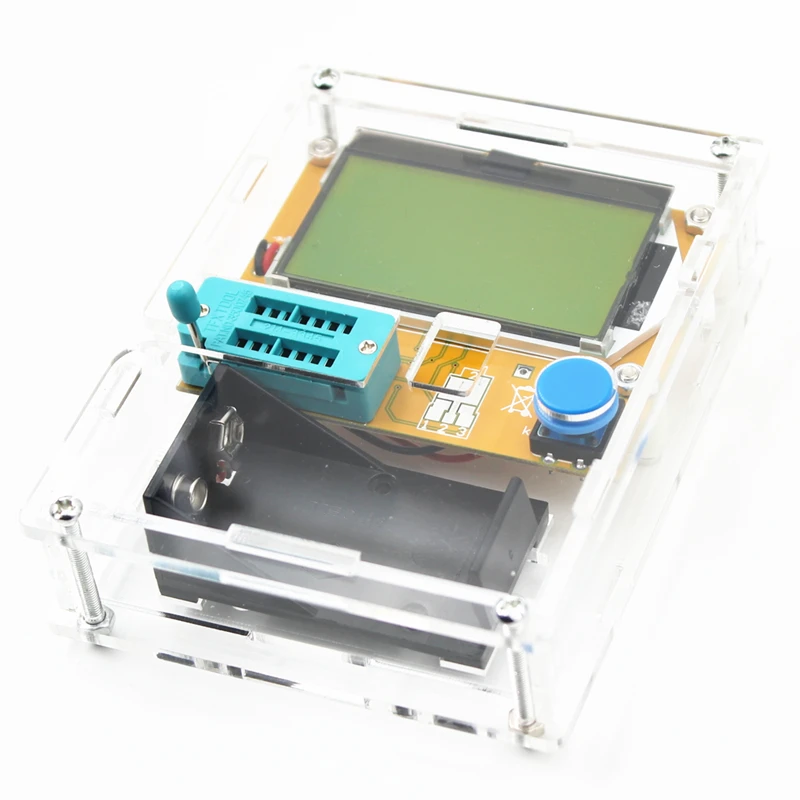 
XDDZ ESR-T4 Mega328 Digital Transistor Tester Diode Triode Capacitance ESR Meter MOS/PNP/NPN LCR TESTER METER 12864 LCD screen 