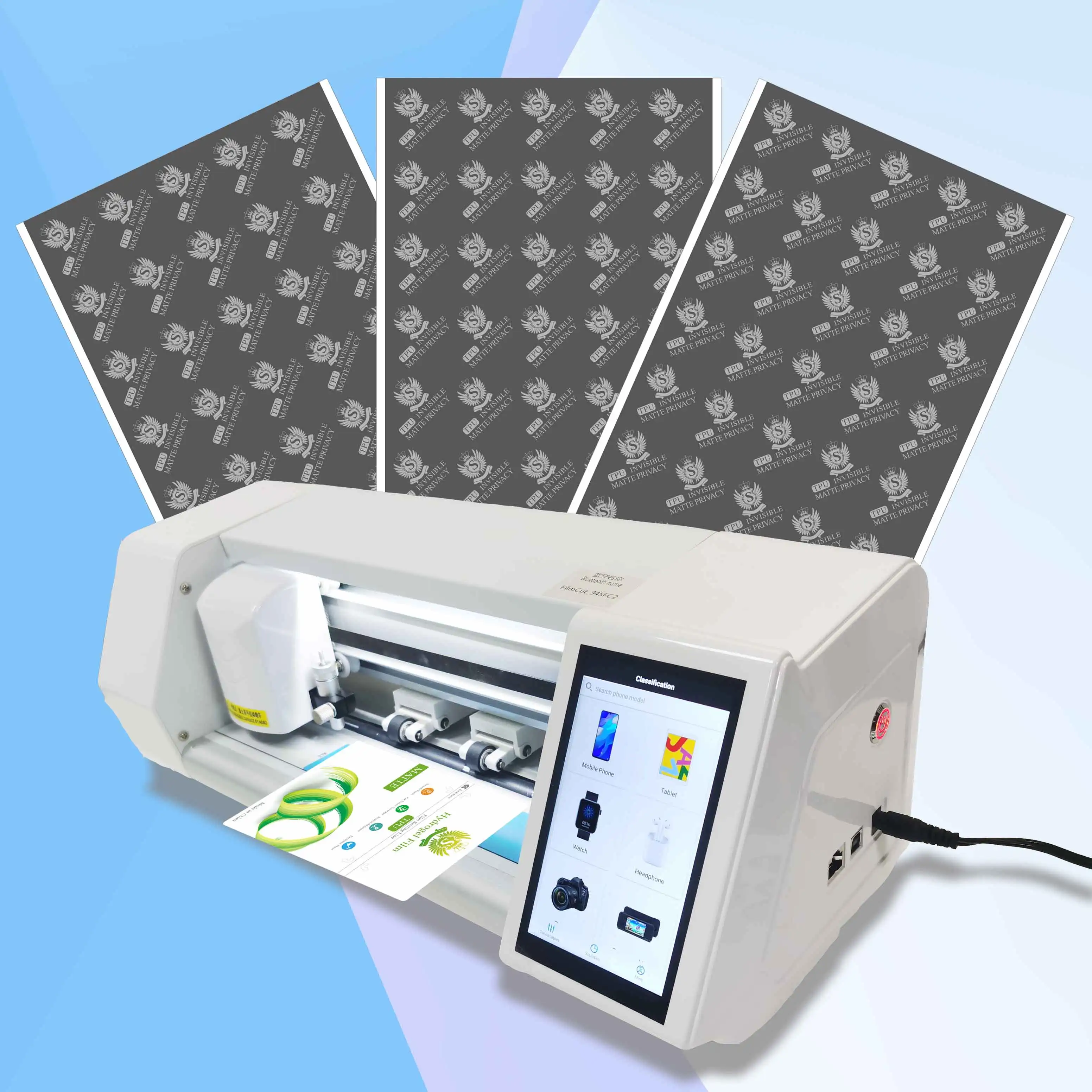 Mobile Phone TPU Hydrogel Screen Film Cutting Machine Backskin Sticker Cutter Plotter for Smartphone Tablet Laptops