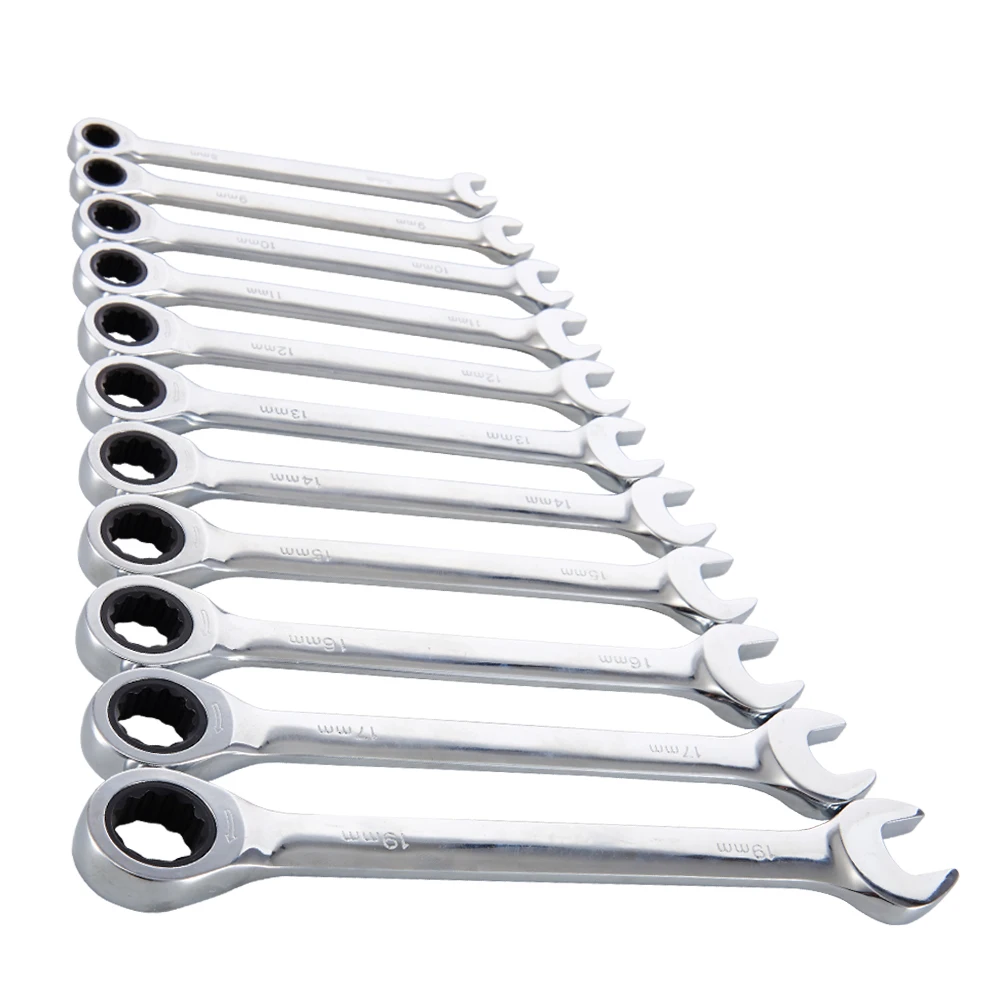 Best seller chrome vanadium steel ratchet wrench set in bag