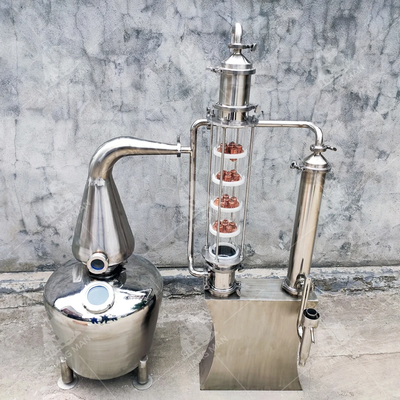 50 L Stainless Steel /Copper Copper Column Distiller Alcohol Home Distillation Equipment Small Distilery Pot