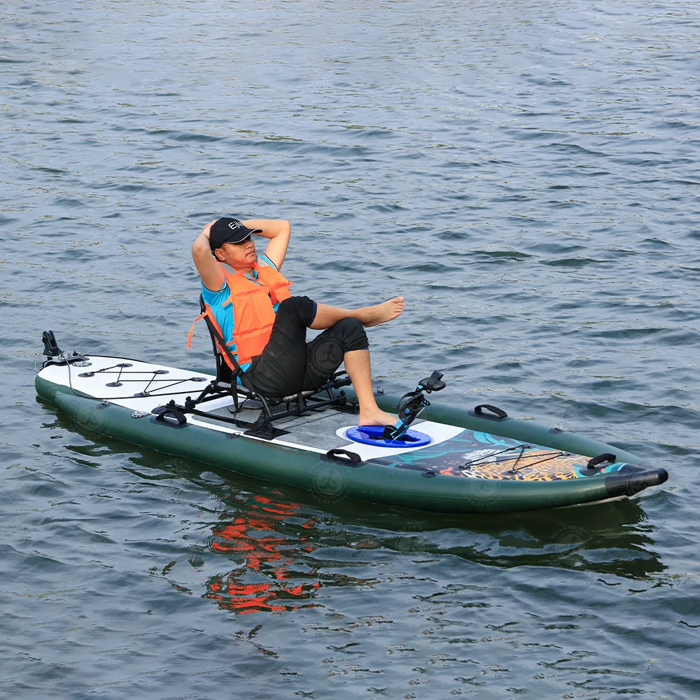 Customized Seat Fishing Kayak Inflatable 1 Person fishing pedales canoe kayak