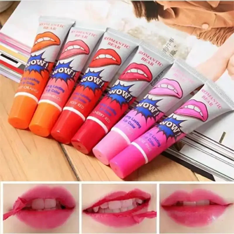 6 Colors Peel Off Liquid Lipstick Waterproof Long Lasting Lip Gloss Tear Off Makeup Tattoo Lip Gloss Lip Tint Cosmetic