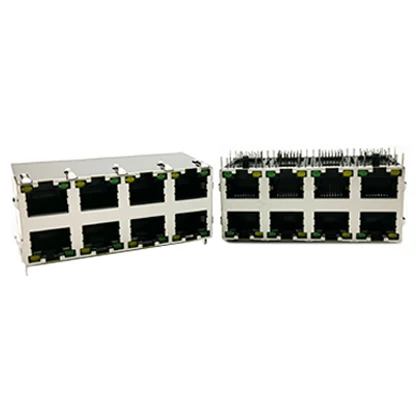 eight Ports Modular Jack  without Magnetic Module 2X4 Rj45 connector