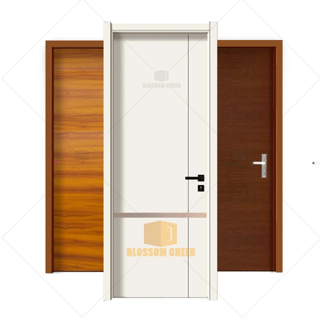 Популярный дизайн входная дверь из МДФ белая миниатюрная Минималистичная защита на передней панели деревянная карбоновая Хрустальная