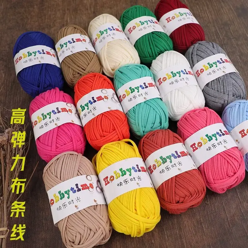 HENGYI 100g T-Shirt Yarn 100% Polyester Blended Fancy Yarn for Weaving and Knitting Handbag Crochet China Manufacturer