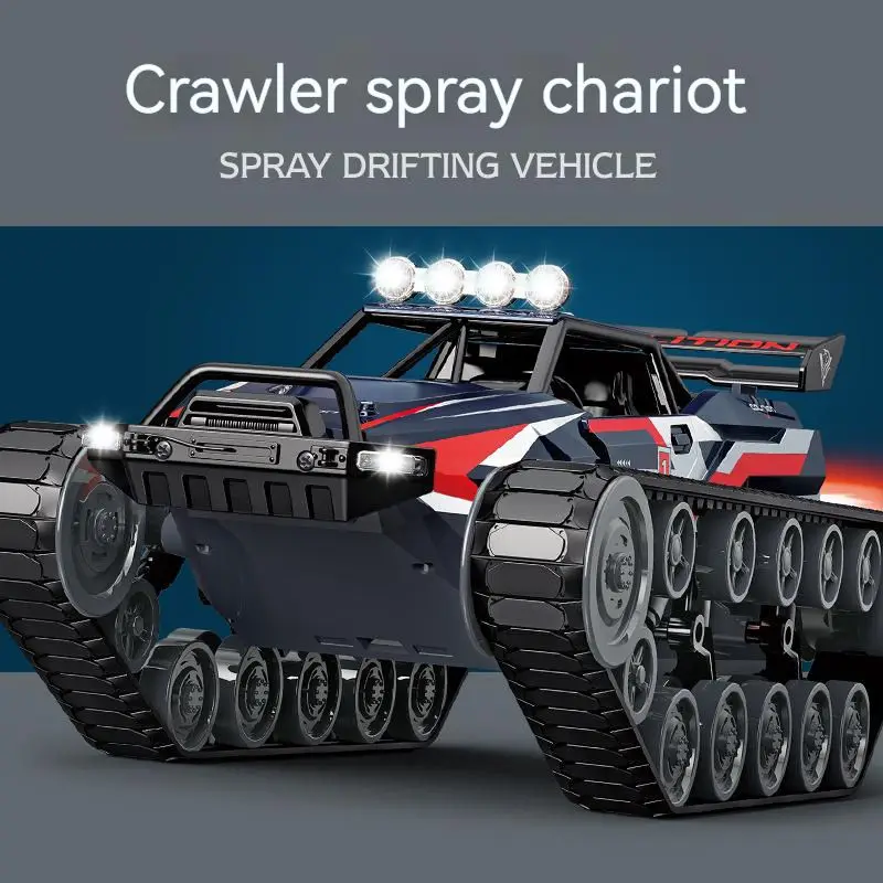 JJRC Q155 7.4V 1:12 Alloy High Speed Drifting RC Tank Climbing Wading Spray 2.4g Full Scale Remote Control Toy Tank Car