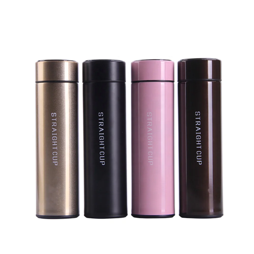 Private Label 17oz Metal Infuser Tumbler Stainless Steel LED Smart Water Bottle with Temperature Display