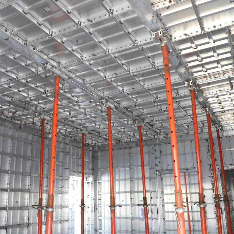 Aluminium system for concrete slab roof formwork Early stripping concrete slab panel similar to Skydeck System