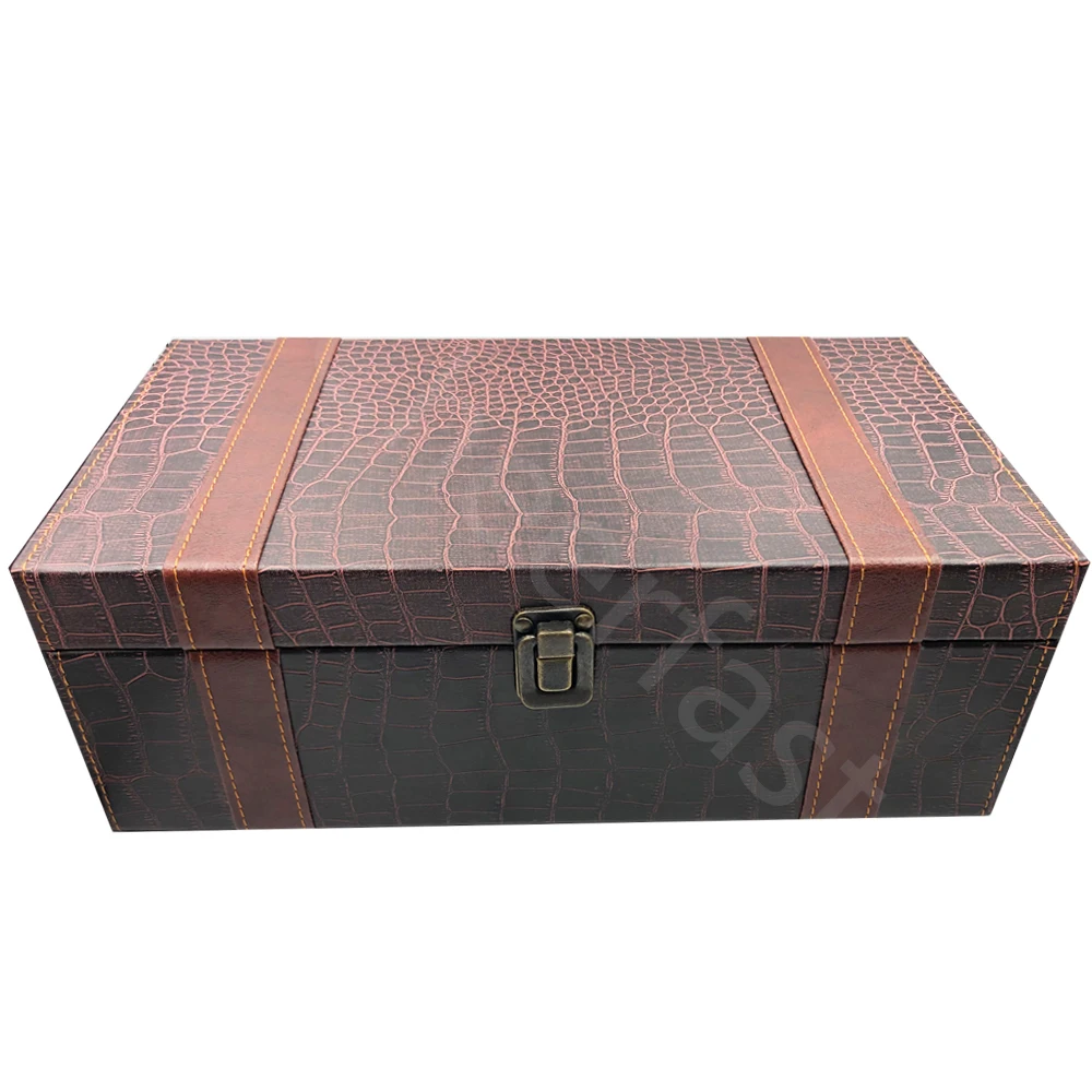 Custom 2 Bottle Leatherette Top Handle Included 4pcs Tools Travel Wine Gift Box Pu Leather Double Bottle Wine Packing Box